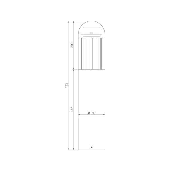 B4300 02 Lawn Bollard light