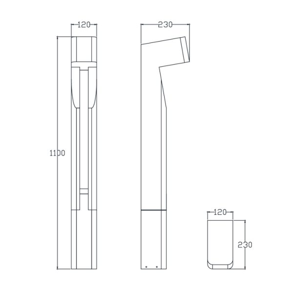 B4309 03 Lawn Bollard light