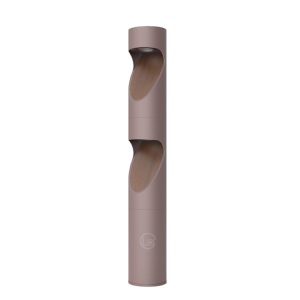 Modern wood grain bollard light