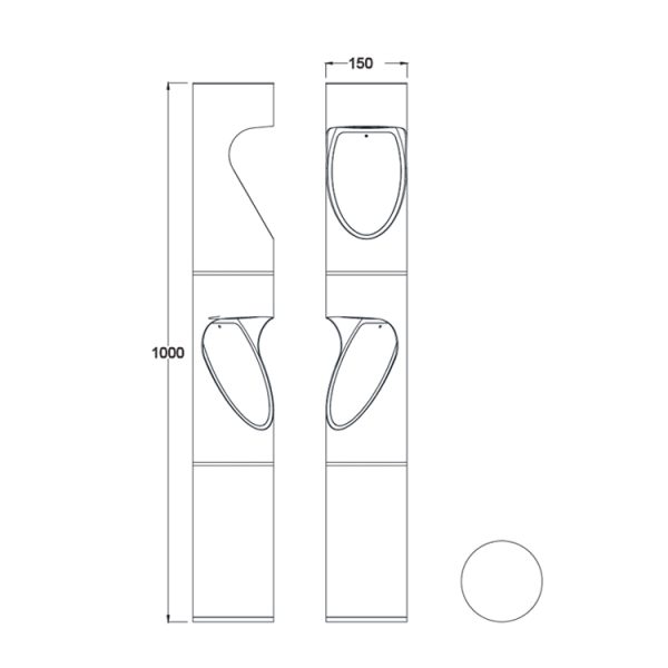 B4313 03 Lawn Bollard light