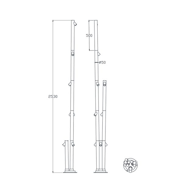 B4314 03 Lawn Bollard light