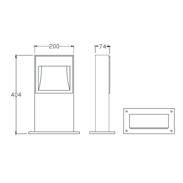 B4318 03 Lawn Bollard light