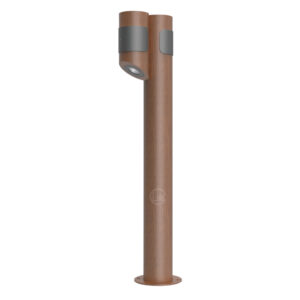 Modern Wood Grain Bollard Light