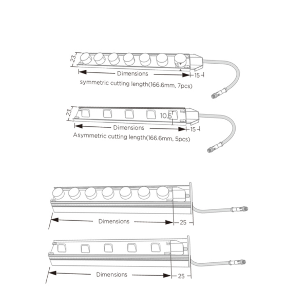 IP67 flexible linear industrial outdoor facade building lighting 24W 36W 48W wall washer led strip lighting - Image 3