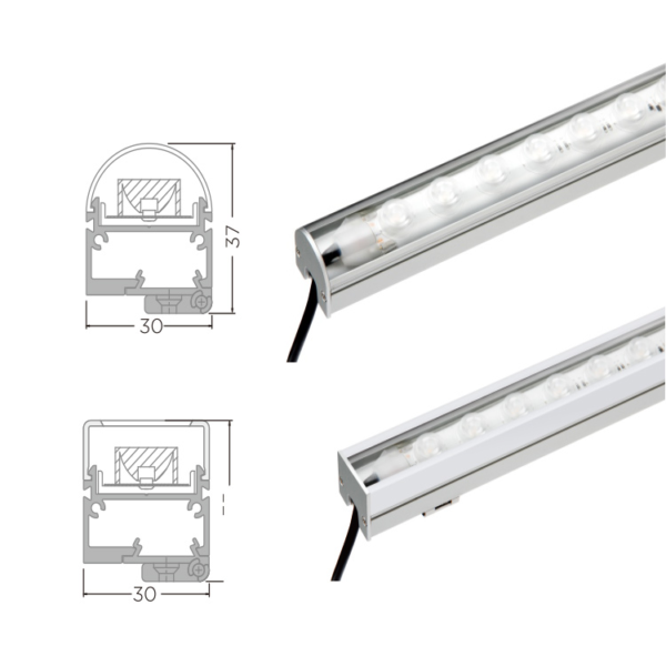 IP67 flexible linear industrial outdoor facade building lighting 24W 36W 48W wall washer led strip lighting - Image 4