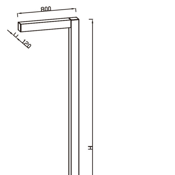 Aluminium Pole Lamp Park Landscape Post Aluminum Outdoor IP65 Waterproof LED Bollard Light Garden Light - Íomhá 3