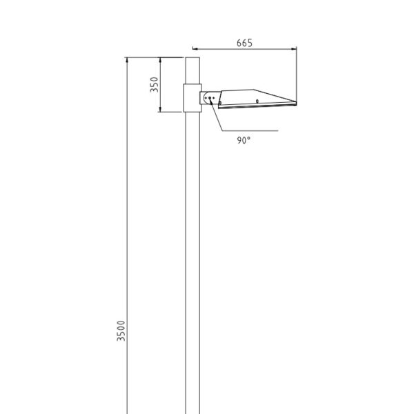 Aluminium Pole Lamp Park Landscape Post Garden Light  Outdoor Aluminum Street Pole Light Garden Light - Imej 2