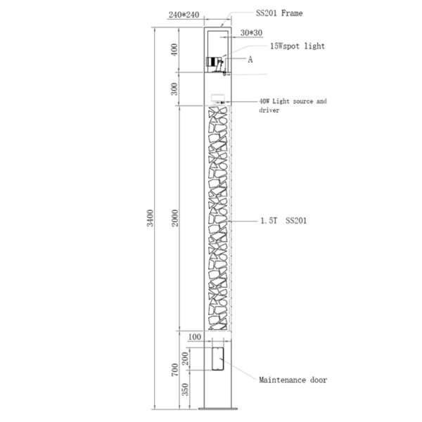 Customized Chinese Style Decorative Ip65 Waterproof Pathway Bollards Lamp Landscape Park Street Garden Lights - Imahe 2