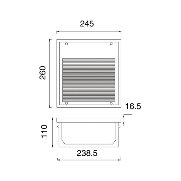 Aluminum LED Step Lamp Waterproof Indoor Outdoor Lighting Footlight Wall Recessed LED Stair Wall Light Step Light - Hình ảnh 2