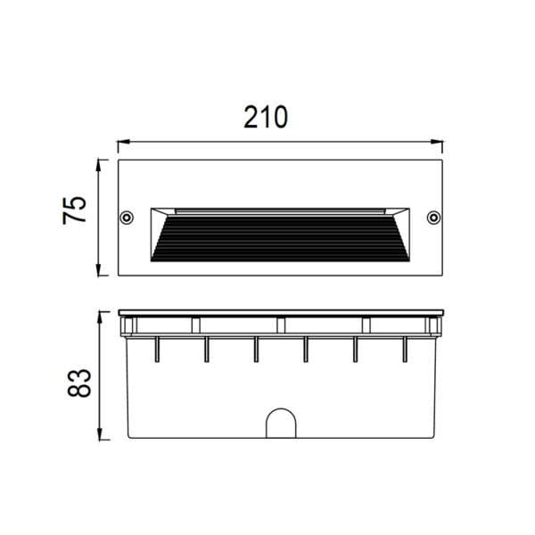 Home Hotel Outdoor Wall Stair Light Recessed Ip65 Waterproof Corner Hallway Step Light - Íomhá 2