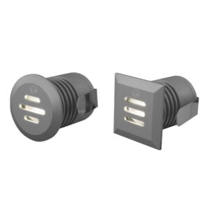 Wall Recessed Step Light – 1W IP65 Waterproof | Round & Square LED
