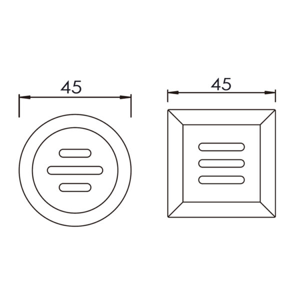 Wall Recessed Step Light – 1W IP65 Waterproof | Round & Square LED - Bild 2