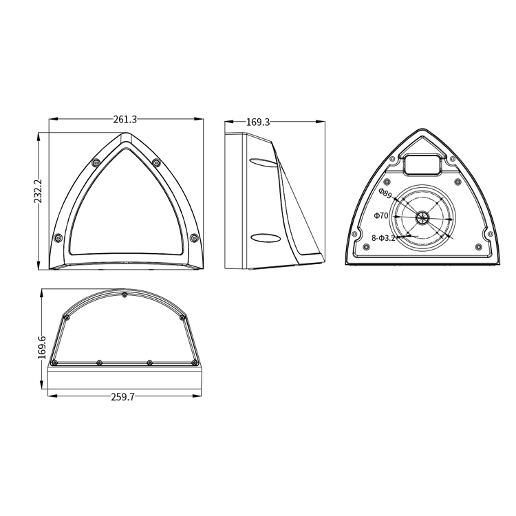Asymmetrical Wall Lamp – Outdoor Facade Architectural Lighting - Image 4