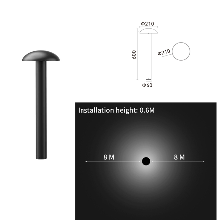 LED Mushroom Bollard Light – Decorative Outdoor Pathway & Landscape Lighting - Image 3