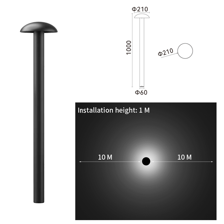 LED Mushroom Bollard Light – Decorative Outdoor Pathway & Landscape Lighting - Image 4