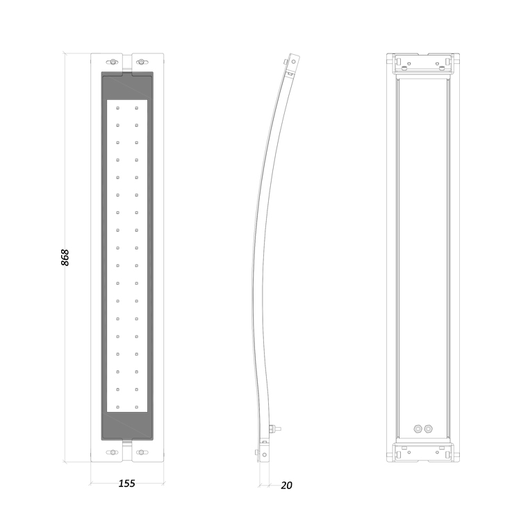 Bridge Upright Handrail Light – RGBW DMX512 Vertical Railing Luminaire - Image 2