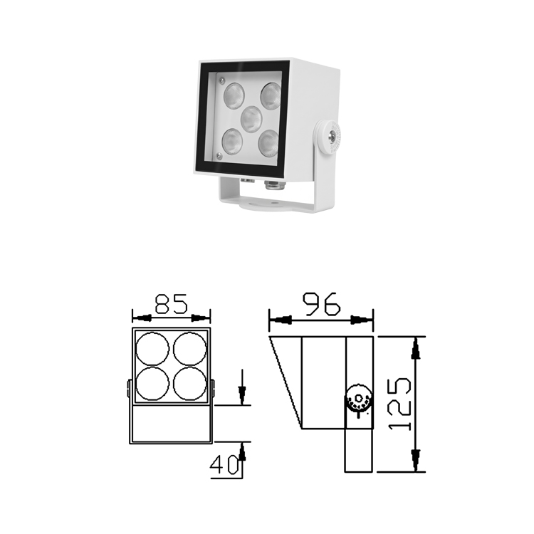 Square Surface-Mounted Floodlights – Architectural Outdoor Spot Lighting - Image 2