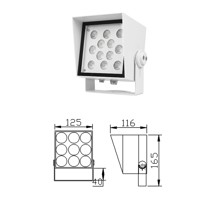 Square Surface-Mounted Floodlights – Architectural Outdoor Spot Lighting - Image 3