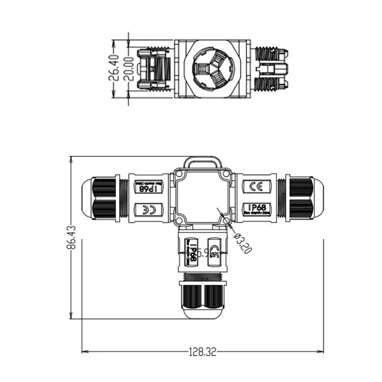 Quick Connector IP68 Waterproof Cable Connectors M684-T – Bild 4